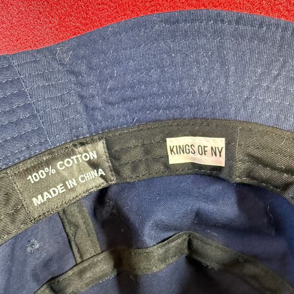 Drinks Well With Others Adult Bucket Hat Kings Of NY Navy Blue Funny Gift - Picture 3 of 6